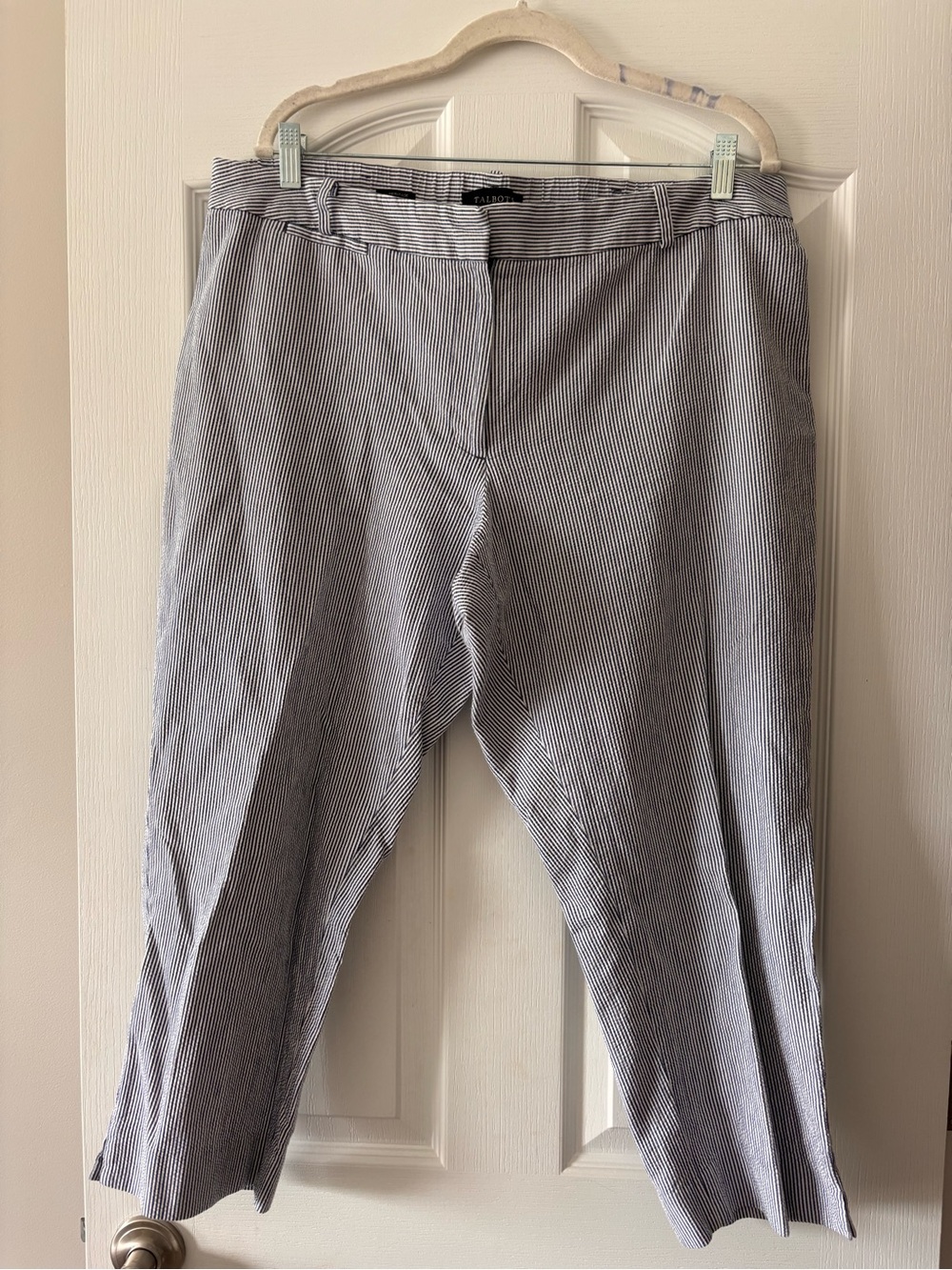 Talbot’s Blue Sear-sucker Chino Pants